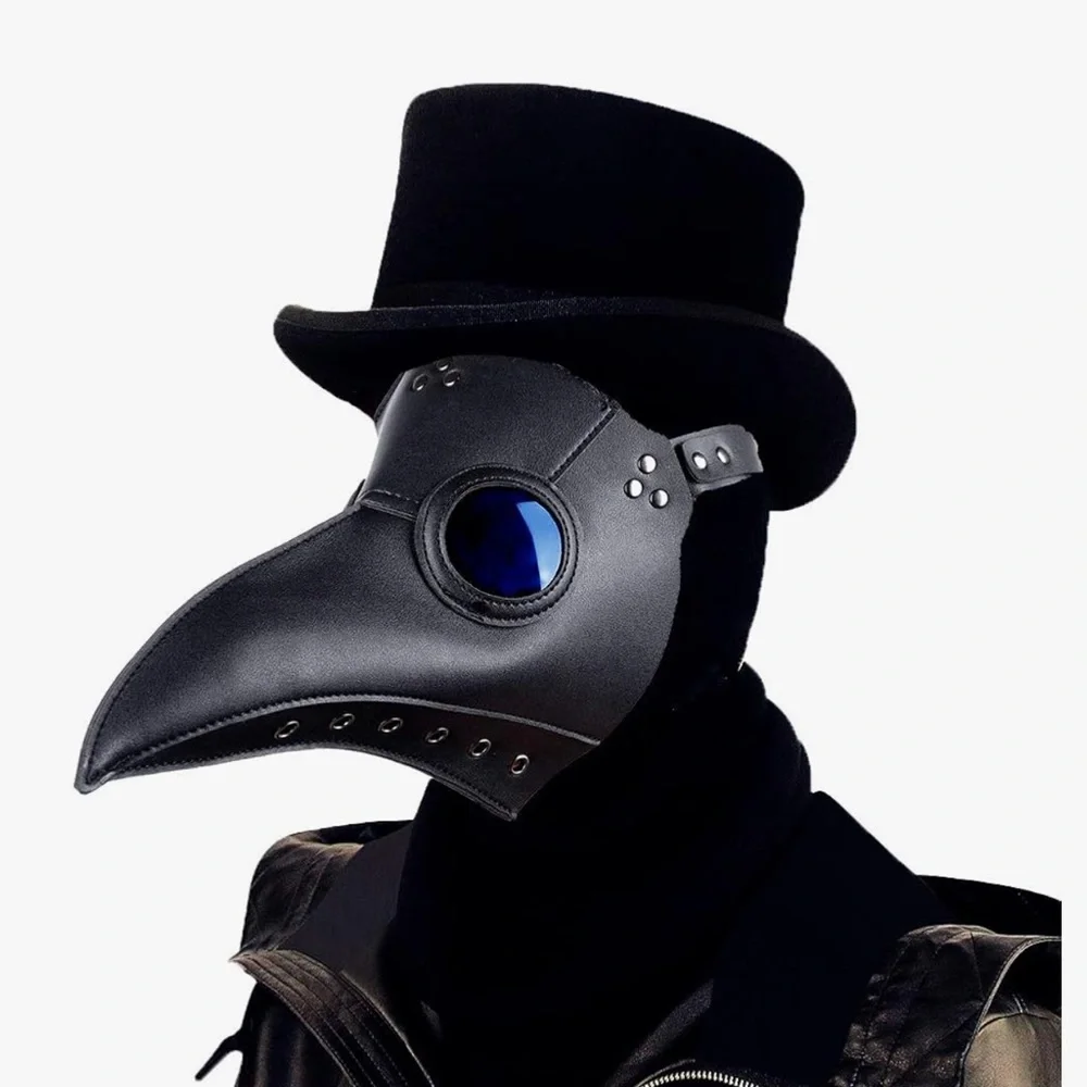Mask Retro Leather Steampunk Halloween Costume Long Nose Bird Beak Cosplay Props